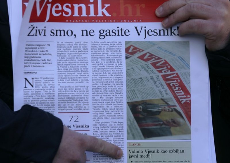 Vjesnikovcima još nisu isplaćene zaostale plaće