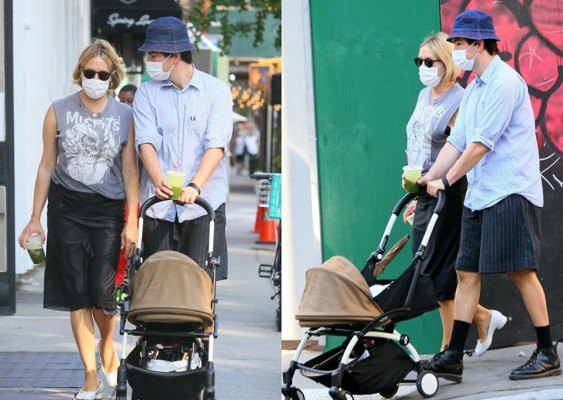 Chloe Sevigny u šetnji s partnerom i sinom; svu pozornost zbog neobičnog stajlinga dobio Siniša Mačković