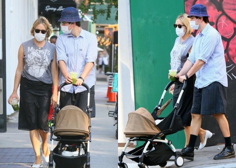 Chloe Sevigny u šetnji s partnerom i sinom; svu pozornost zbog neobičnog stajlinga dobio Siniša Mačković
