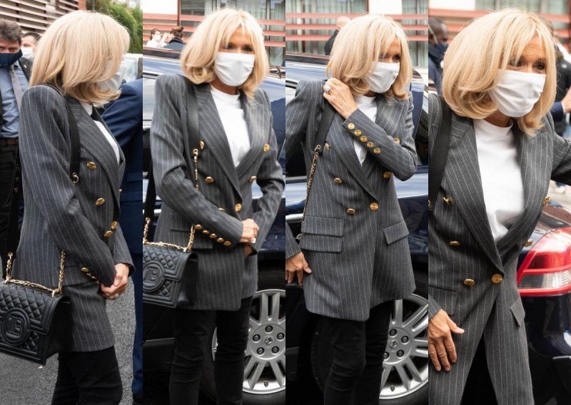 Sa skupocjenom torbicom i efektnim sakoom: Brigitte Macron zna kako obično izdanje učiniti zanimljivim