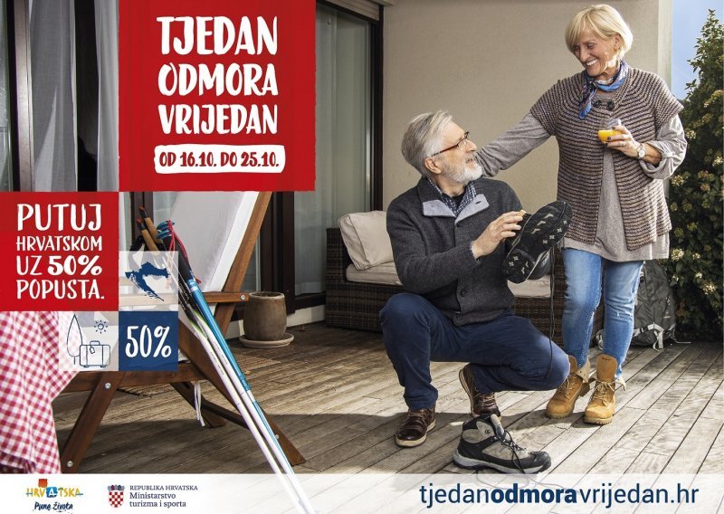 U projekt 'Tjedan odmora vrijedan' do sada prijavljeno više od 265 ponuda po 50 posto povoljnijim cijenama