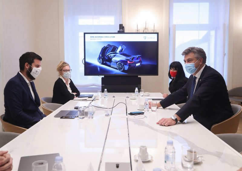 [FOTO] Plenković primio Rimca, razgovarali o potencijalima industrije električnih automobila u Hrvatskoj, evo što je bilo na stolu