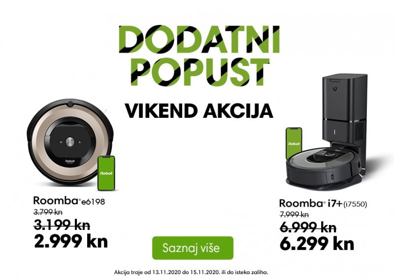 iRobot Hrvatska donosi odličnu vikend akciju i dodatne popuste!