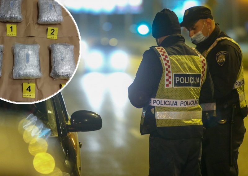 Mladi vozač u Jaguaru zaustavljen u prometu; policijski pas nanjušio pet kilograma marihuane