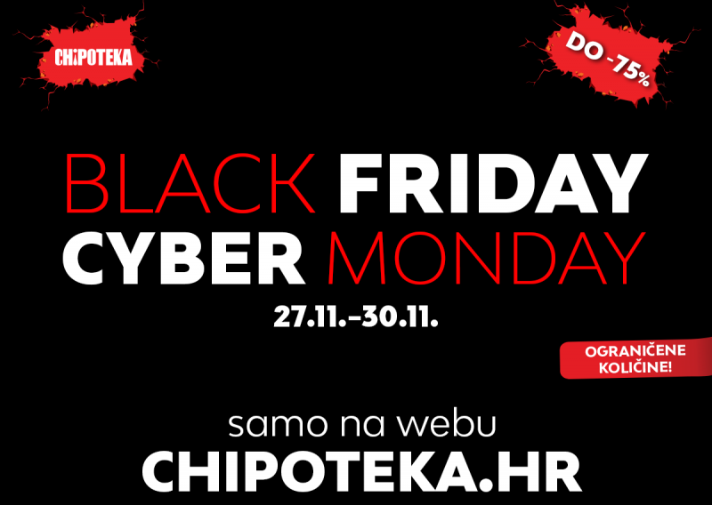 Black Friday informatičke i audio-video opreme je ove godine u Chipoteci