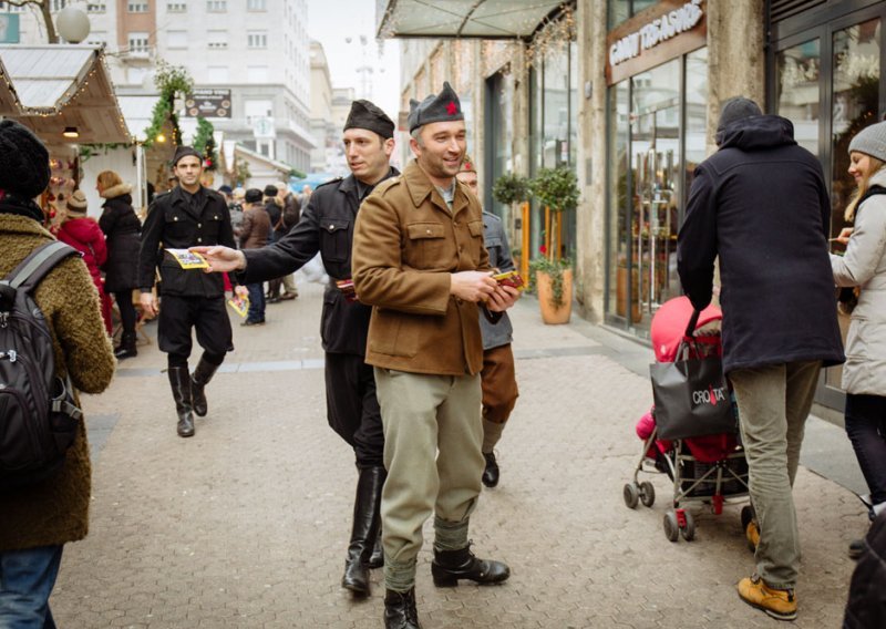 Zagrepčani iznenađeni posjetom filmskih partizana i ustaša