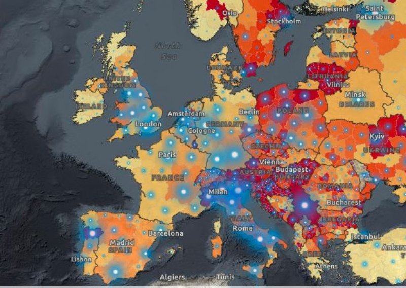 Ovo su najgore regije u Europi po WHO-u: Naše županije zauzele prvih šest mjesta