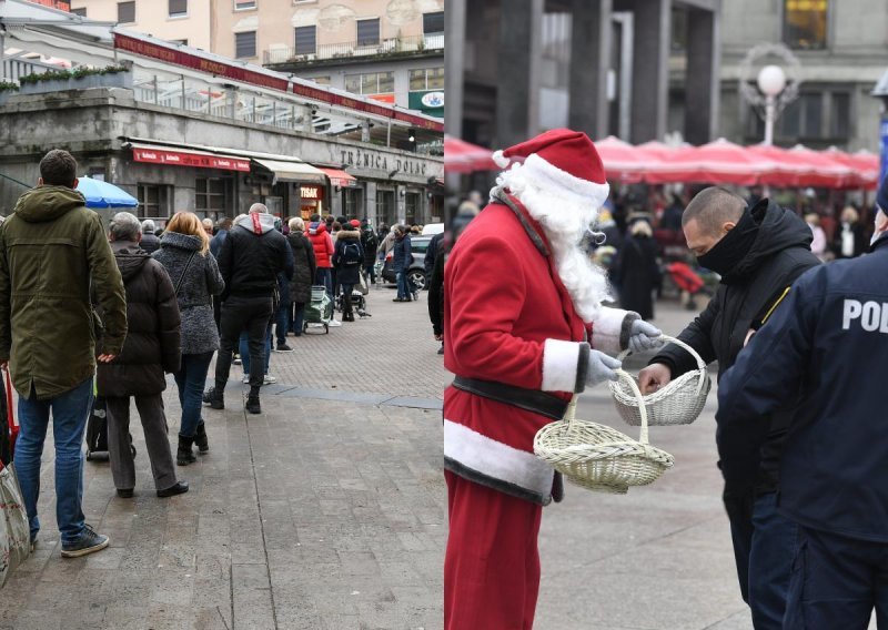 [FOTOPRIČA] Gužve pred dućanima i tržnicama, pojačane policijske kontrole... Pogledajte kako izgleda prvi dan s novim mjerama