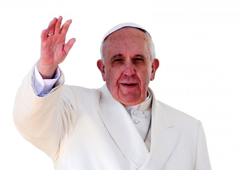 Presretni papa Franjo; oduševio ga navijački šal Hajduka