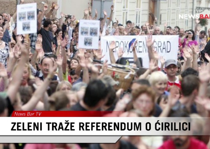 Zeleni inzistiraju da se održi referendum o ćirilici