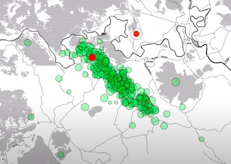 [VIDEO] Pogledajte animaciju svih potresa koji su se dogodili 28. i 29. prosinca 2020. godine u središnjoj Hrvatskoj
