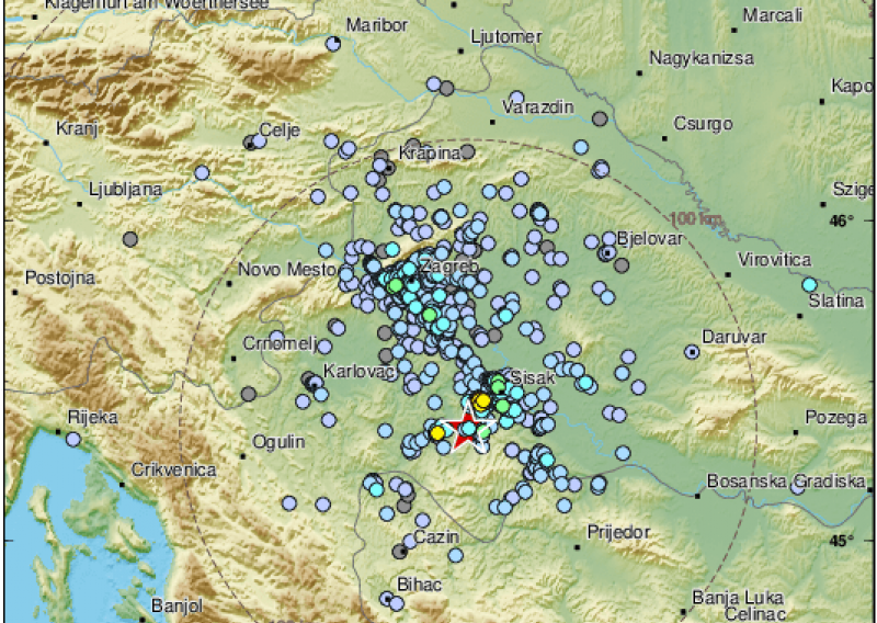 Novi potres magnitude 3,3 po Richteru, 17 kilometara jugozapadno od Siska