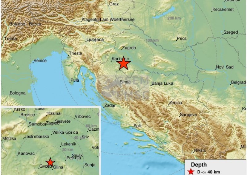 Novi potres jačine 4,1 stupanj po Richteru pogodio središnju Hrvatsku, pratila ga jaka tutnjava