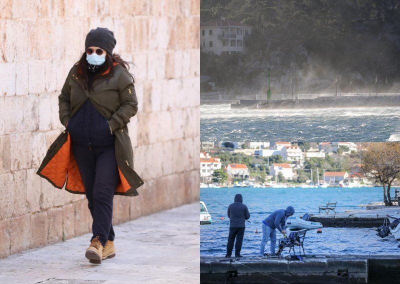 [FOTO] U Makarskoj i Dubrovniku puše orkanska bura, snijeg zabijelio Liku i Slavoniju, pada i u Zagrebu...