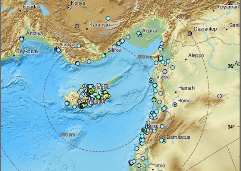 Jaki potres pogodio Cipar