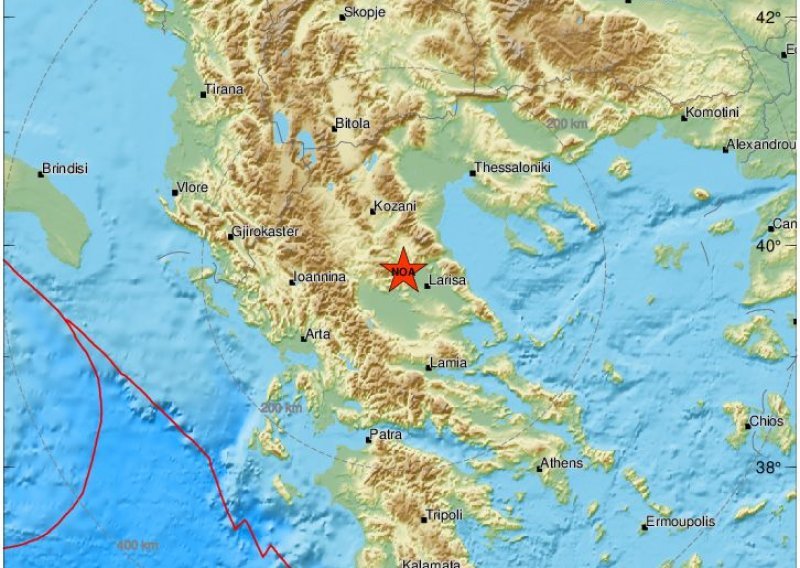 Potres magnitude 5,7 po Richteru pogodio središnju Grčku