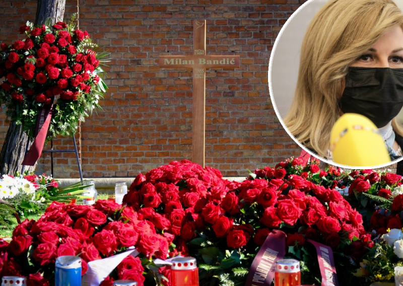 Kolinda Grabar-Kitarović nije bila na Bandićevom sprovodu, na njegov grob otišla je danas: 'Ostavila je buket bijelih ruža'