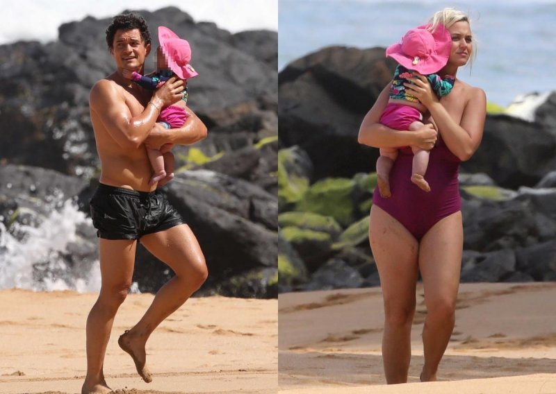 Preslatki prizori s plaže: Orlando Bloom i Katy Perry s kćerkicom uživaju na Havajima