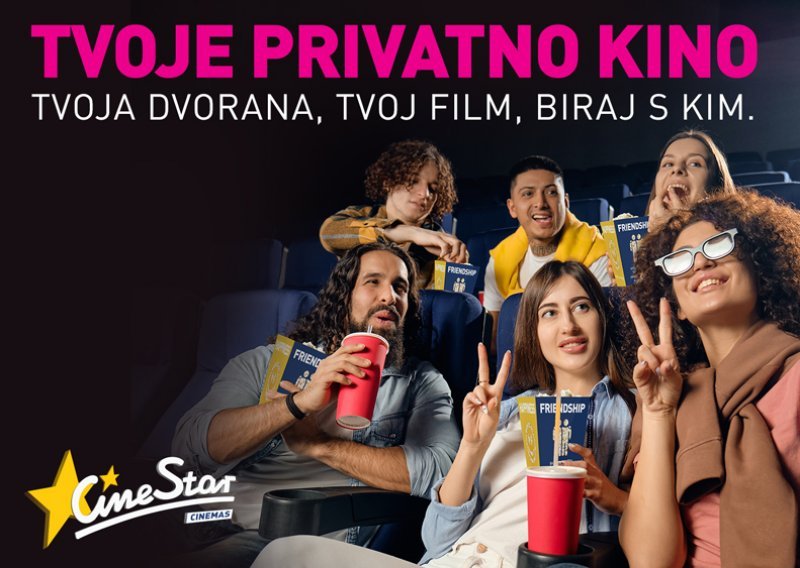 Privatne projekcije u CineStaru - najnoviji film, cijela dvorana samo za vas i vaš krug ljudi