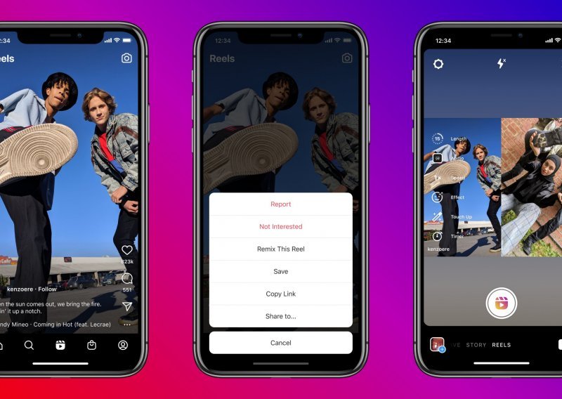 Instagram će još više sličiti TikToku - upoznajte Reels Remix