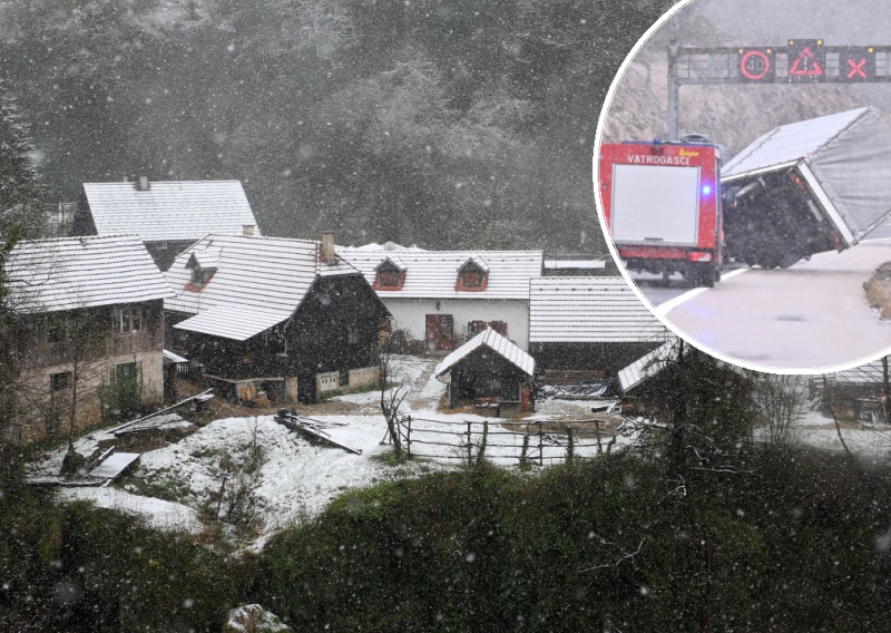 [VIDEO] Na Plitvicama 18 cm snijega, na Zavižanu metar. Snijeg pao i na Učki; u Istri nabujale rijeke