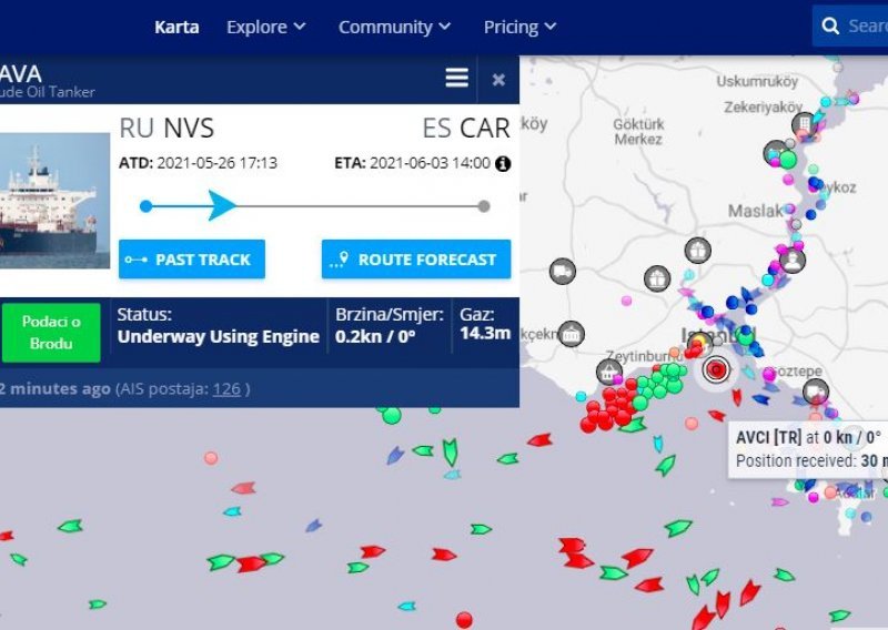 Drama u Bosporu: Hrvatski tanker umalo izbjegao katastrofu, izvlačilo ga osam remorkera