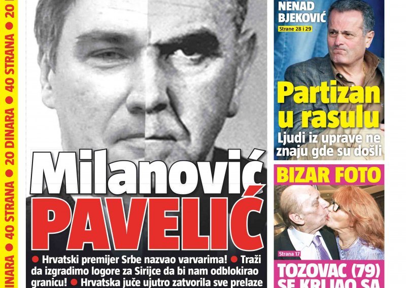 Milanovićev govor gurnuo srpske medije preko ruba, uspoređuju ga s Pavelićem