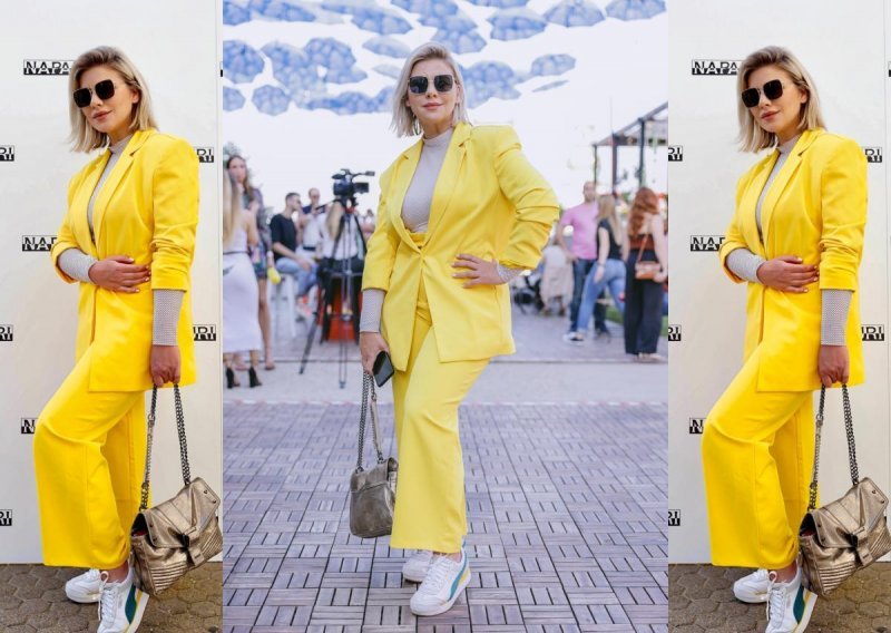 Ana Begić Tahiri pohrlila na zagrebačke evente, i to u žutom odijelu, da je slučajno ne bi netko profulao; šteta jer žuta povećava, tako da joj odijelo izgleda pomalo veliko