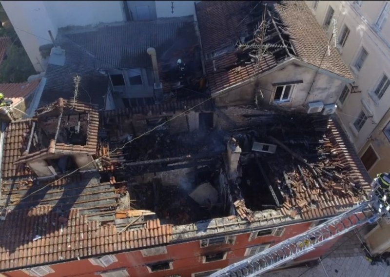 [VIDEO] Pogledajte kako iz zraka izgleda šteta od požara koji je bjesnio u centru Zadra