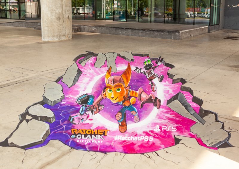 Ratchet & Clank: Rift Apart 3D mural ispred zagrebačkog MSU-a prebacit će vas u drugu dimenziju