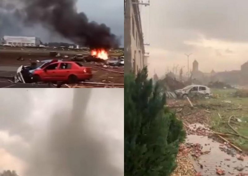 [VIDEO] Iznimno jak tornado pogodio jug Češke, mediji javljaju o sravnjenim selima, ima i mrtvih