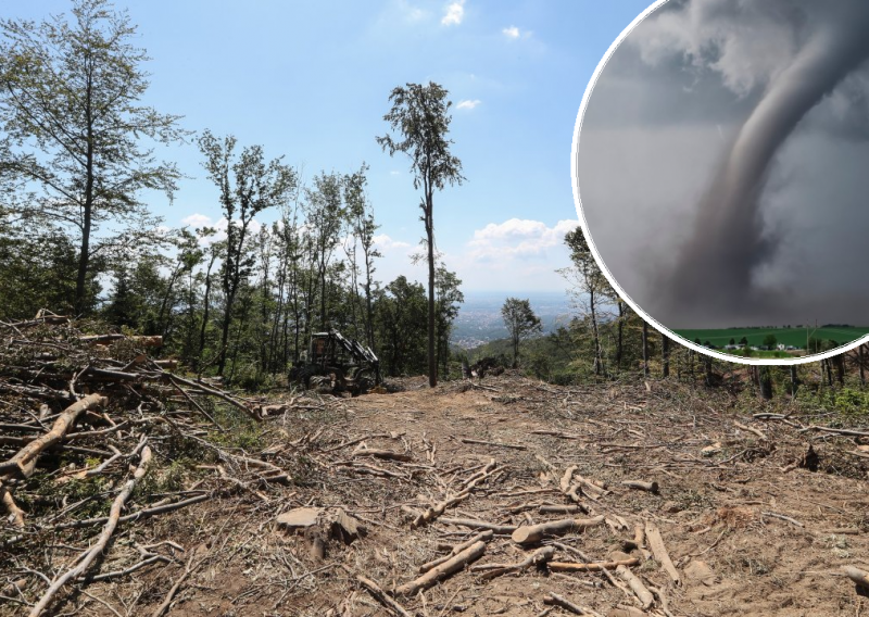 U srpnju 1973. zabilježen je tornado koji je doslovce pomeo jedan dio Medvednice