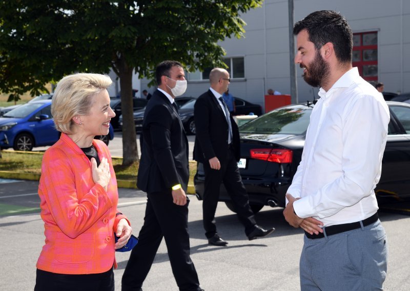 [FOTO/VIDEO] Ursula von der Leyen posjetila Rimac automobile: Duboko sam impresionirana, ovo je budućnost. Hvala ti, Mate