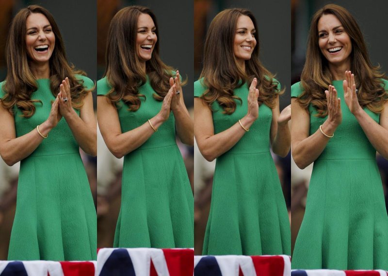 Dobro raspoložena Kate Middleton za izlazak iz samoizolacije odabrala smaragdno zelenu haljinu omiljene dizajnerice