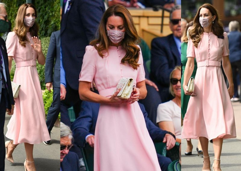 Ne odustaje od provjerene modne formule: Nakon haljine u smaragdno zelenoj boji, Kate Middleton odabrala sličan model u ružičastoj