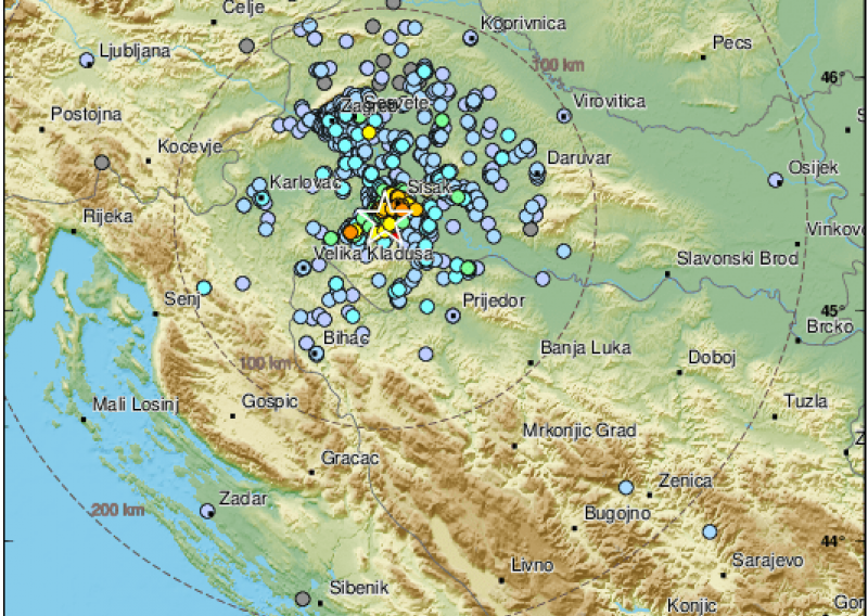 Potres jakosti 3,8 stupnja po Richteru pogodio Banovinu