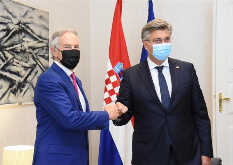 [FOTO] Sastali se Blair i Plenković, razmijenili mišljenja o globalnim izazovima, ali i potresu, radnim mjestima...