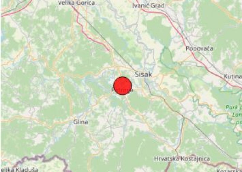 Opet potres kod Petrinje: Noćas zabilježeno podrhtavanje jačine 3,7 po Richteru