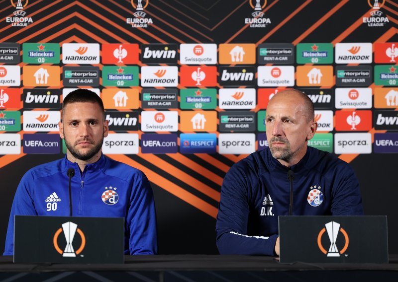 [VIDEO/FOTO] Trener Damir Krznar i napadač Duje Čop najavili utakmicu istine u Europskoj ligi te 'pucaju' od optimizma