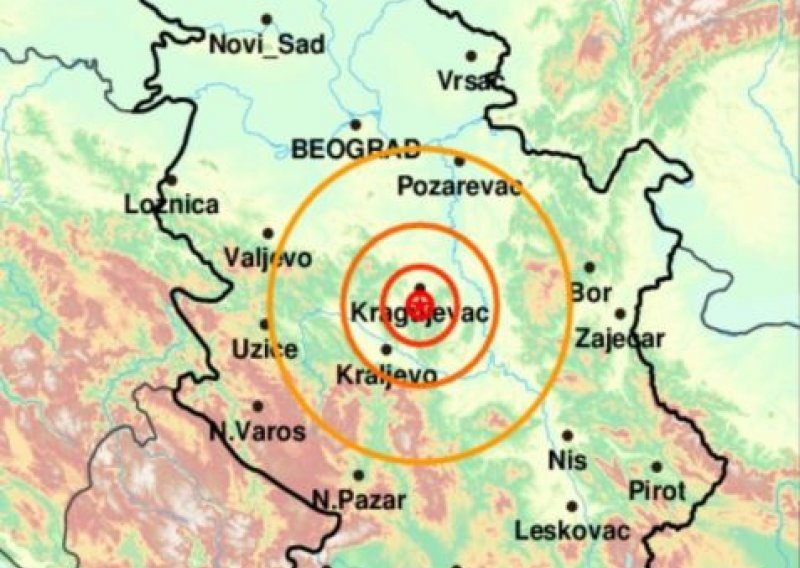 Potres od 3,9 zatresao noćas Srbiju