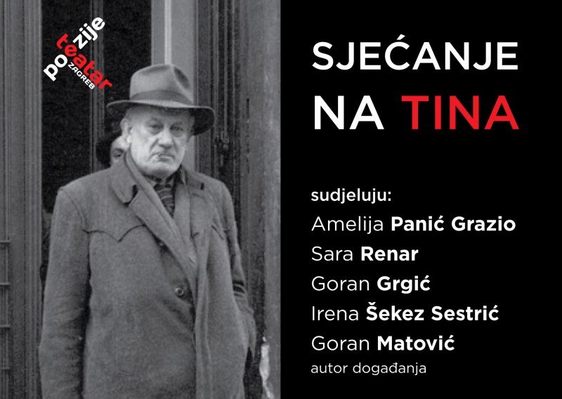 Teatar poezije priređuje tradicionalno 'Sjećanje na Tina' u gostionici 'Pod starim krovovima' u petak