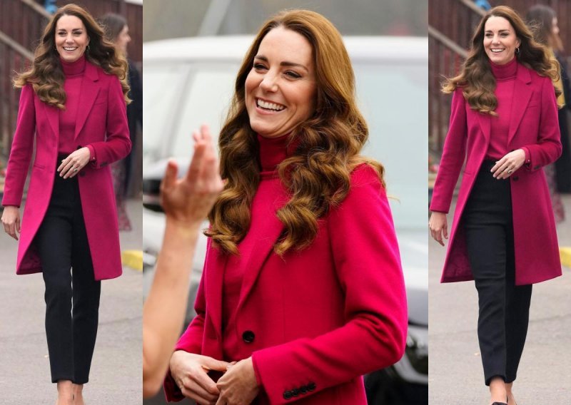 U ružičastom po Londonu: Kate Middleton svojim je modnim odabirom, ali i osmijehom uljepšala tako tmuran dan