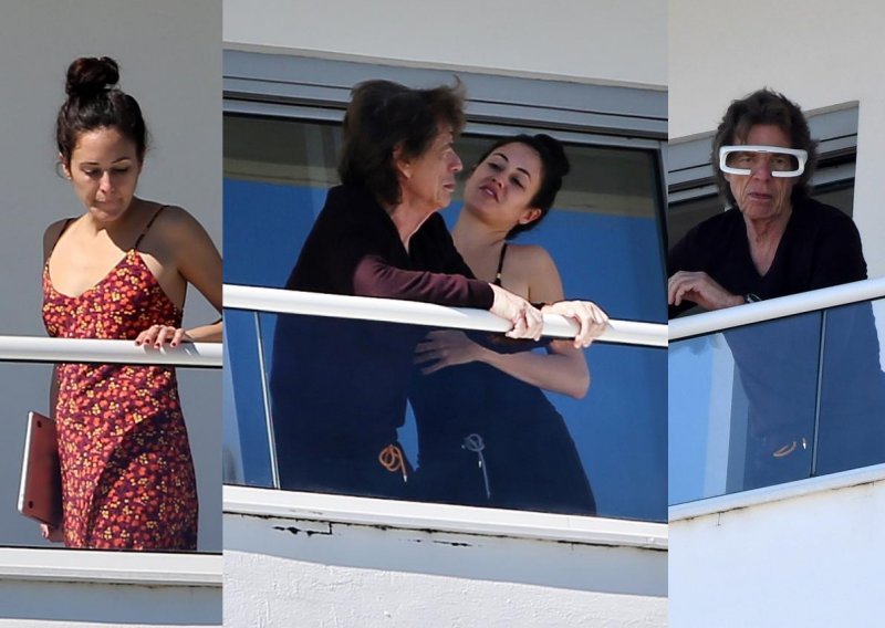 Trenuci nježnosti: Micka Jaggera rijetko kada se može vidjeti s djevojkom, no na balkonu hotela nisu mogli proći nezapaženo