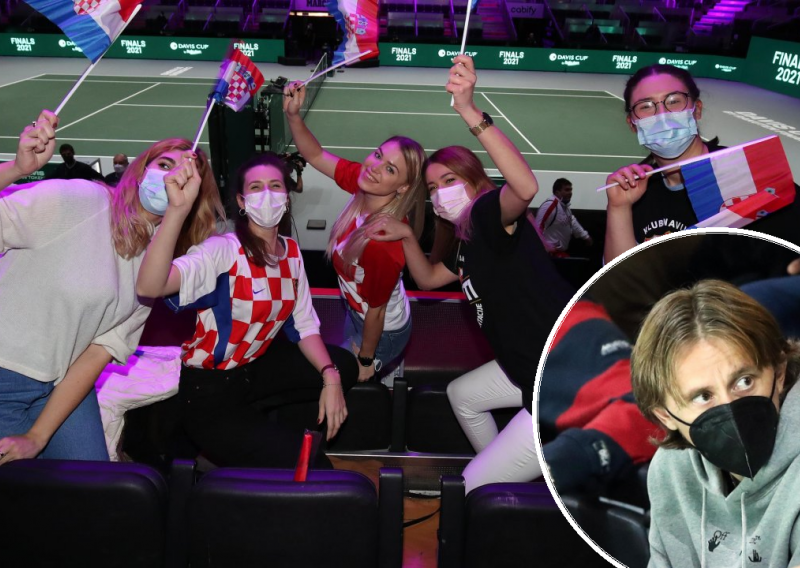 Hrvatski navijači na tribinama madridske Arene nadglasali Srbe; naše teniske majstore bodrio i Luka Modrić