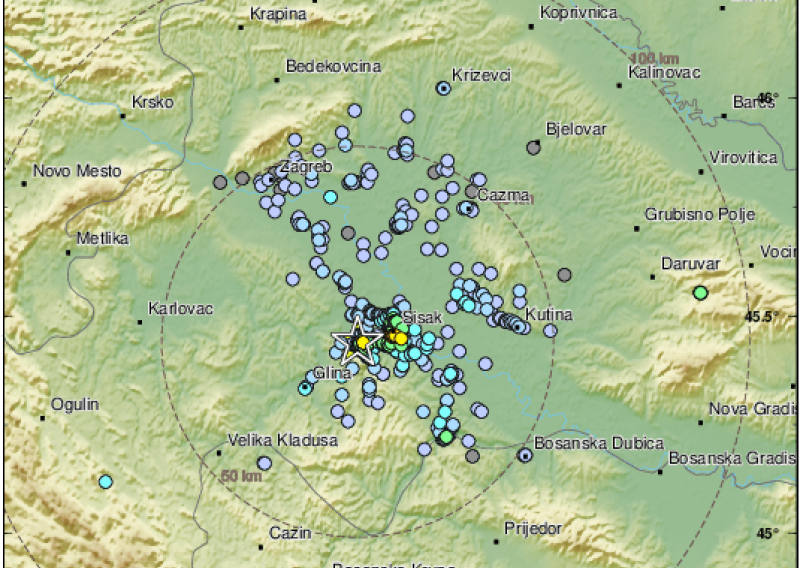 Potres magnitude 3,0 po Richteru kod Petrinje