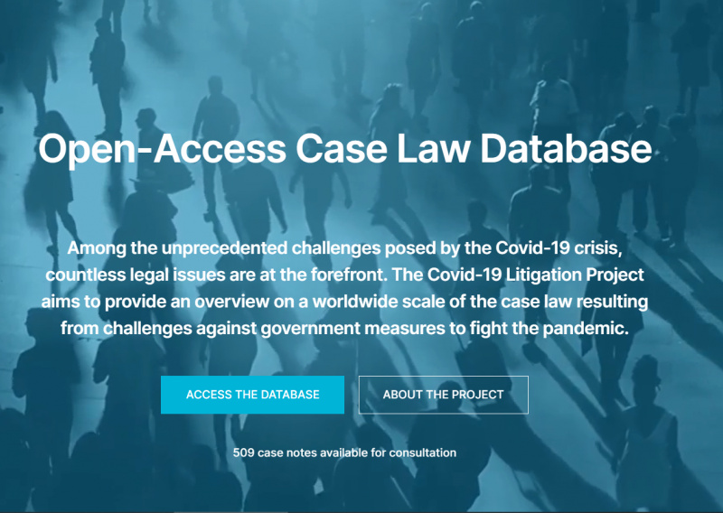 Prva globalna mrežna stranica sudske prakse povezane s pandemijom covida-19
