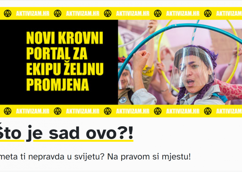 Zelena akcija pokrenula portal Aktivizam.hr: 'Skrolaj dolje i vidi u čemu možeš sudjelovati'