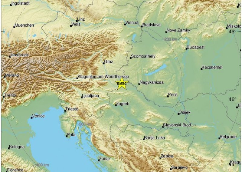 Potres u Sloveniji tik do hrvatske granice: Najjače se osjetio u Međimurju