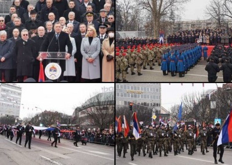 [VIDEO] U Banjoj Luci paradom obilježen neustavni praznik, uz Dodika defilirali i osuđeni ratni zločinci