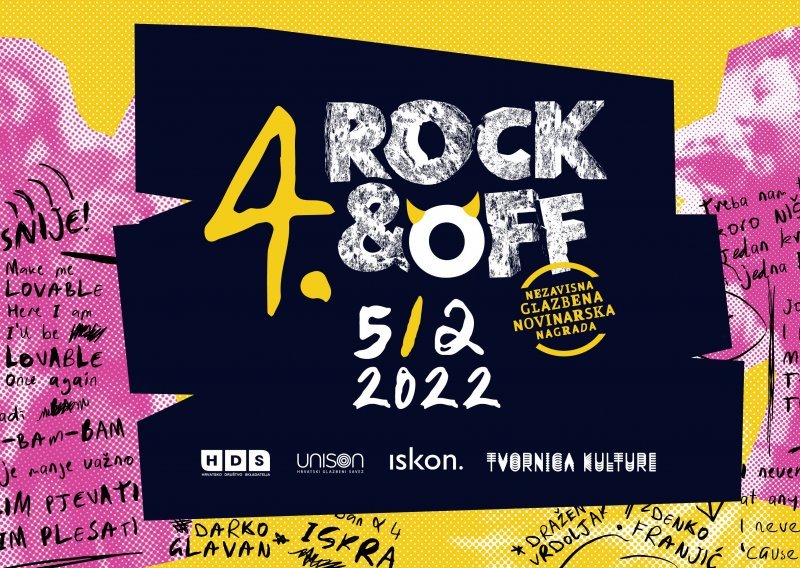 Objavljene nominacije za četvrtu nezavisnu glazbenu novinarsku nagradu Rock&OFF